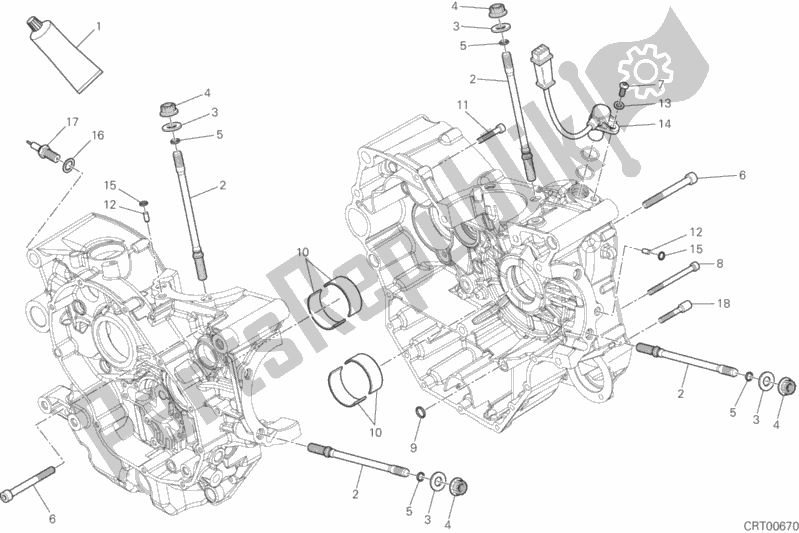 Todas las partes para 10a - Par De Semicárter de Ducati Monster 821 Stripes 2017